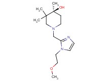 (4S)-1-{[1-(2-methoxyethyl)-1H-imidazol-2-yl]methyl}-3,3,4-trimethyl-4-piperidinol