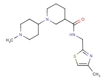 1'-methyl-N-[(4-methyl-1,3-thiazol-2-yl)methyl]-1,4'-bipiperidine-3-carboxamide