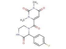 6-{[2-(4-fluorophenyl)-3-oxo-1-piperazinyl]carbonyl}-1,3-dimethyl-2,4(1H,3H)-pyrimidinedione