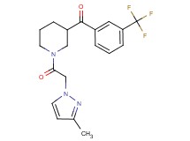 {1-[(3-methyl-1H-pyrazol-1-yl)acetyl]-3-piperidinyl}[3-(trifluoromethyl)phenyl]methanone