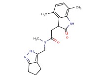 2-(4,7-dimethyl-2-oxo-2,3-dihydro-1H-indol-3-yl)-N-methyl-N-(2,4,5,6-tetrahydrocyclopenta[c]pyrazol-3-ylmethyl)acetamide