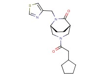 (1S*,5R*)-3-(cyclopentylacetyl)-6-(1,3-thiazol-4-ylmethyl)-3,6-diazabicyclo[3.2.2]nonan-7-one