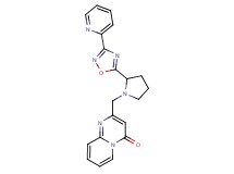 2-({2-[3-(2-pyridinyl)-1,2,4-oxadiazol-5-yl]-1-pyrrolidinyl}methyl)-4H-pyrido[1,2-a]pyrimidin-4-one