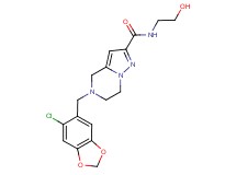 5-[(6-chloro-1,3-benzodioxol-5-yl)methyl]-N-(2-hydroxyethyl)-4,5,6,7-tetrahydropyrazolo[1,5-a]pyrazine-2-carboxamide