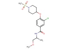 3-chloro-N-(2-methoxy-1-methylethyl)-4-{[1-(methylsulfonyl)-4-piperidinyl]oxy}benzamide