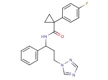 1-(4-fluorophenyl)-N-[1-phenyl-3-(1H-1,2,4-triazol-1-yl)propyl]cyclopropanecarboxamide