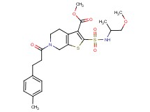 methyl 2-{[(2-methoxy-1-methylethyl)amino]sulfonyl}-6-[3-(4-methylphenyl)propanoyl]-4,5,6,7-tetrahydrothieno[2,3-c]pyridine-3-carboxylate