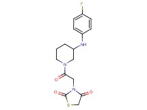3-(2-{3-[(4-fluorophenyl)amino]-1-piperidinyl}-2-oxoethyl)-1,3-thiazolidine-2,4-dione