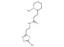3-(1-methyl-2-piperidinyl)-N-[2-(5-methyl-1,3,4-thiadiazol-2-yl)ethyl]propanamide