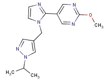 5-{1-[(1-isopropyl-1H-pyrazol-4-yl)methyl]-1H-imidazol-2-yl}-2-methoxypyrimidine