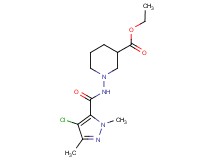 ethyl 1-{[(4-chloro-1,3-dimethyl-1H-pyrazol-5-yl)carbonyl]amino}piperidine-3-carboxylate