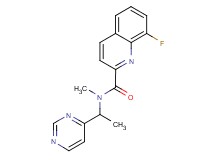 8-fluoro-N-methyl-N-[1-(4-pyrimidinyl)ethyl]-2-quinolinecarboxamide