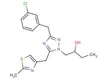 1-{3-(3-chlorobenzyl)-5-[(2-methyl-1,3-thiazol-4-yl)methyl]-1H-1,2,4-triazol-1-yl}butan-2-ol