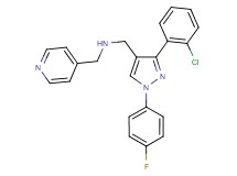 1-[3-(2-chlorophenyl)-1-(4-fluorophenyl)-1H-pyrazol-4-yl]-N-(4-pyridinylmethyl)methanamine