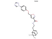 N-{2-[(1R,5S)-6,6-dimethylbicyclo[3.1.1]hept-2-en-2-yl]ethyl}-5-{[4-(1H-1,2,4-triazol-1-yl)phenoxy]methyl}-3-isoxazolecarboxamide
