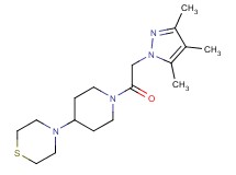 4-{1-[(3,4,5-trimethyl-1H-pyrazol-1-yl)acetyl]piperidin-4-yl}thiomorpholine