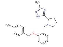 3-methyl-5-(1-{2-[(4-methylbenzyl)oxy]benzyl}pyrrolidin-2-yl)-1H-1,2,4-triazole