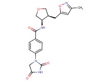 4-(2,4-dioxoimidazolidin-1-yl)-N-{(3R*,4S*)-4-[(3-methylisoxazol-5-yl)methyl]tetrahydrofuran-3-yl}benzamide