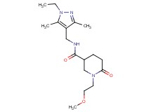 N-[(1-ethyl-3,5-dimethyl-1H-pyrazol-4-yl)methyl]-1-(2-methoxyethyl)-6-oxo-3-piperidinecarboxamide