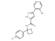 N-[1-(4-chlorophenyl)cyclobutyl]-3-(2-hydroxyphenyl)-1H-pyrazole-5-carboxamide