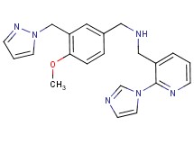 1-[2-(1H-imidazol-1-yl)-3-pyridinyl]-N-[4-methoxy-3-(1H-pyrazol-1-ylmethyl)benzyl]methanamine