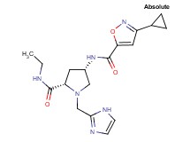 (4S)-4-{[(3-cyclopropylisoxazol-5-yl)carbonyl]amino}-N-ethyl-1-(1H-imidazol-2-ylmethyl)-L-prolinamide