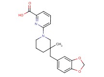 6-[3-(1,3-benzodioxol-5-ylmethyl)-3-methylpiperidin-1-yl]pyridine-2-carboxylic acid