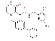 2-[1-(4-biphenylylmethyl)-3-oxo-2-piperazinyl]-N-[(1,3-dimethyl-1H-pyrazol-4-yl)methyl]acetamide