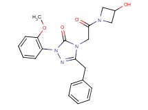 5-benzyl-4-[2-(3-hydroxy-1-azetidinyl)-2-oxoethyl]-2-(2-methoxyphenyl)-2,4-dihydro-3H-1,2,4-triazol-3-one