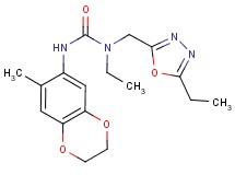 N-ethyl-N-[(5-ethyl-1,3,4-oxadiazol-2-yl)methyl]-N'-(7-methyl-2,3-dihydro-1,4-benzodioxin-6-yl)urea