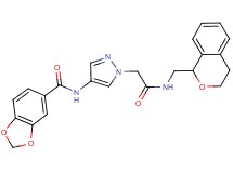N-(1-{2-[(3,4-dihydro-1H-isochromen-1-ylmethyl)amino]-2-oxoethyl}-1H-pyrazol-4-yl)-1,3-benzodioxole-5-carboxamide