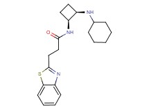 3-(1,3-benzothiazol-2-yl)-N-[(1S*,2R*)-2-(cyclohexylamino)cyclobutyl]propanamide