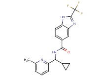 N-[cyclopropyl(6-methylpyridin-2-yl)methyl]-2-(trifluoromethyl)-1H-benzimidazole-5-carboxamide