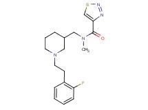 N-({1-[2-(2-fluorophenyl)ethyl]-3-piperidinyl}methyl)-N-methyl-1,2,3-thiadiazole-4-carboxamide