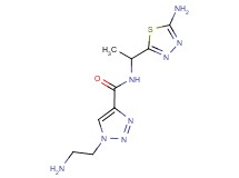 1-(2-aminoethyl)-N-[1-(5-amino-1,3,4-thiadiazol-2-yl)ethyl]-1H-1,2,3-triazole-4-carboxamide