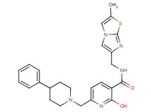 2-hydroxy-N-[(2-methylimidazo[2,1-b][1,3]thiazol-6-yl)methyl]-6-[(4-phenyl-1-piperidinyl)methyl]nicotinamide