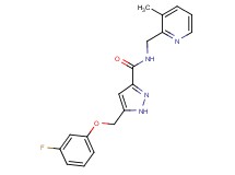 5-[(3-fluorophenoxy)methyl]-N-[(3-methylpyridin-2-yl)methyl]-1H-pyrazole-3-carboxamide