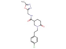 1-[2-(4-chlorophenyl)ethyl]-N-[(5-methyl-1,3,4-oxadiazol-2-yl)methyl]-6-oxo-3-piperidinecarboxamide