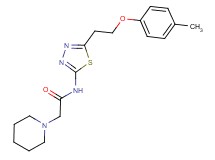N-{5-[2-(4-methylphenoxy)ethyl]-1,3,4-thiadiazol-2-yl}-2-piperidin-1-ylacetamide