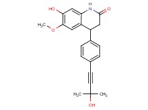 7-hydroxy-4-[4-(3-hydroxy-3-methylbut-1-yn-1-yl)phenyl]-6-methoxy-3,4-dihydroquinolin-2(1H)-one