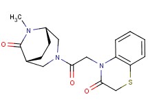 4-{2-[(1R*,5S*)-6-methyl-7-oxo-3,6-diazabicyclo[3.2.2]non-3-yl]-2-oxoethyl}-2H-1,4-benzothiazin-3(4H)-one