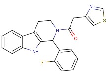 1-(2-fluorophenyl)-2-(1,3-thiazol-4-ylacetyl)-2,3,4,9-tetrahydro-1H-beta-carboline