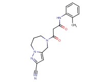 3-(2-cyano-7,8-dihydro-4H-pyrazolo[1,5-a][1,4]diazepin-5(6H)-yl)-N-(2-methylphenyl)-3-oxopropanamide