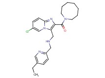 1-[2-(1-azocanylcarbonyl)-6-chloroimidazo[1,2-a]pyridin-3-yl]-N-[(5-ethyl-2-pyridinyl)methyl]methanamine