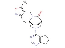 (1S*,5R*)-3-(6,7-dihydro-5H-cyclopenta[d]pyrimidin-4-yl)-6-[(3,5-dimethyl-4-isoxazolyl)methyl]-3,6-diazabicyclo[3.2.2]nonan-7-one