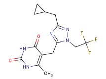 5-{[3-(cyclopropylmethyl)-1-(2,2,2-trifluoroethyl)-1H-1,2,4-triazol-5-yl]methyl}-6-methylpyrimidine-2,4(1H,3H)-dione