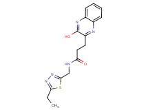 N-[(5-ethyl-1,3,4-thiadiazol-2-yl)methyl]-3-(3-hydroxy-2-quinoxalinyl)propanamide