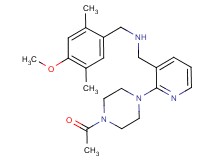 1-[2-(4-acetyl-1-piperazinyl)-3-pyridinyl]-N-(4-methoxy-2,5-dimethylbenzyl)methanamine