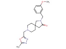 2-(3-methoxybenzyl)-8-[(5-methyl-1,3,4-oxadiazol-2-yl)methyl]-2,8-diazaspiro[4.5]decan-3-one