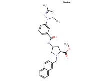 methyl (4R)-4-{[3-(3,5-dimethyl-1H-pyrazol-1-yl)benzoyl]amino}-1-(2-naphthylmethyl)-L-prolinate